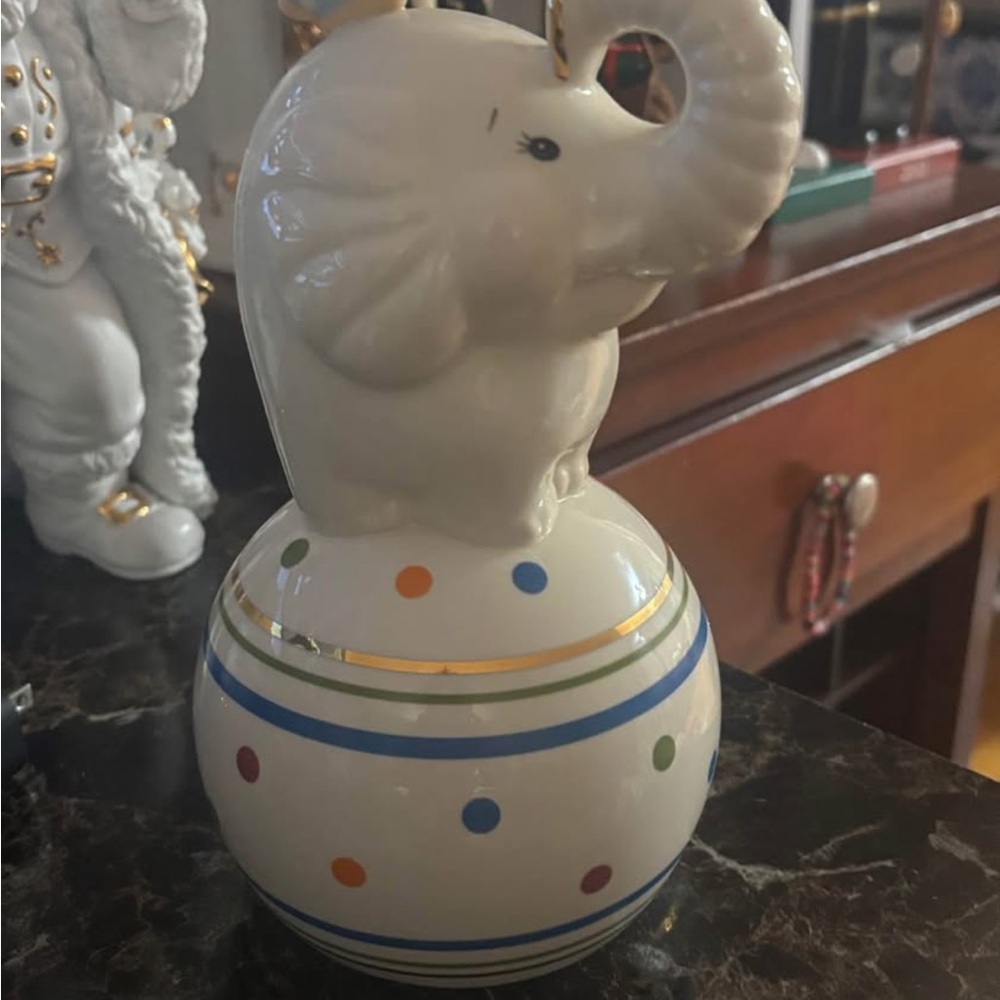 Lenox Colorful Polka Dot Elephant Figurine